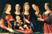 VIVARINI, family of painters Mary and Child with Sts Mary Magdalene and Catherine oil on canvas
